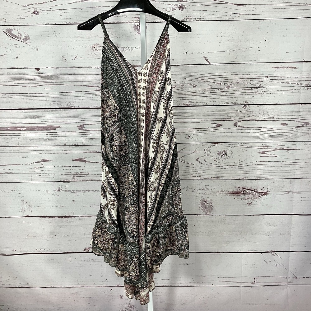 Raga Bohemian Paisley Print Midi Dress Womens Large‎ Festival Flowy Nwt